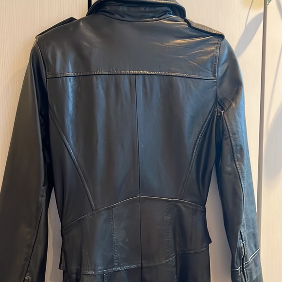 Arayal Leather Trench Coat (Belted) - French size 38 VINTAGE Y2K - Picture 2 of 12